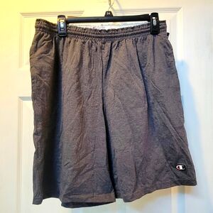 Men's Jersry shorts with pockets, NWT, color is gray, Champion Brand.